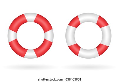 a real red white safety torus vector