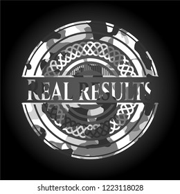 Real results on grey camo texture