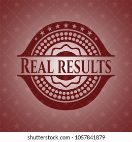 Real results retro red emblem