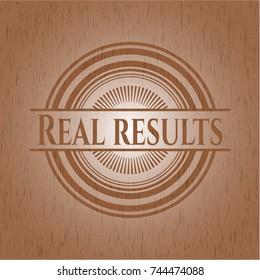 Real results wooden signboards