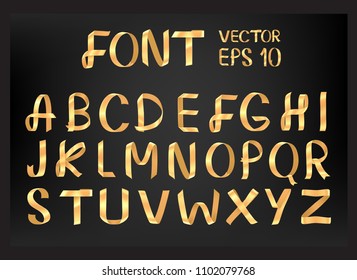 Real ribbon font .Vector of ribbon font.