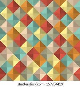 Real Seamless Abstract Background with Retro Colors