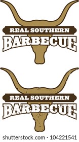 Real Southern Barbecue Symbol. Includes clean and grunge versions.