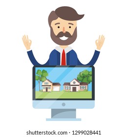 real state agent cartoon