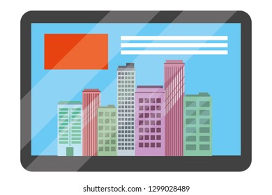 real state buildings cartoon