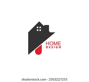 Real state bulding logo icon illustration abstract background design.