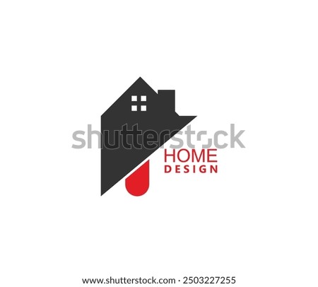 Real state bulding logo icon illustration abstract background design.
