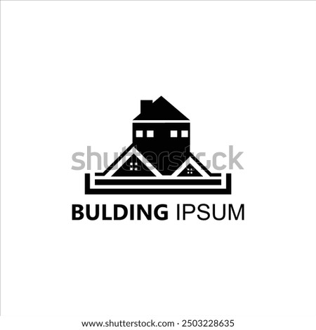 Real state bulding logo icon illustration abstract background design.