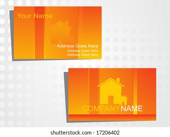 real state business card with logo