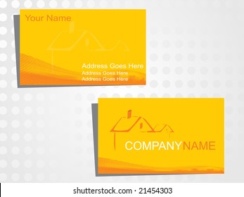 real state business card with logo
