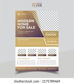 Real State Business Flyer Template - Home Selling Advertisement. Editable Flyer Template, Brochure Design, Real Estate Trifold Brochure Or A4 Size Flyer.