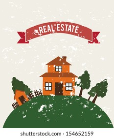 real state design over white background vector illustration 