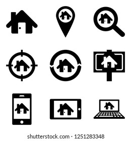 Real State Glyphs Icons Set