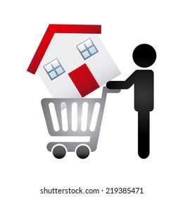 real state graphic design , vector illustration