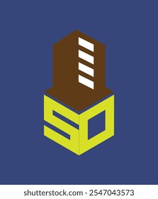 so real state hexagon  vector letter logo