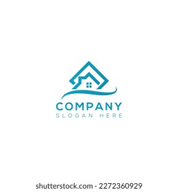 Diseño del logotipo del vector de la casa estatal real