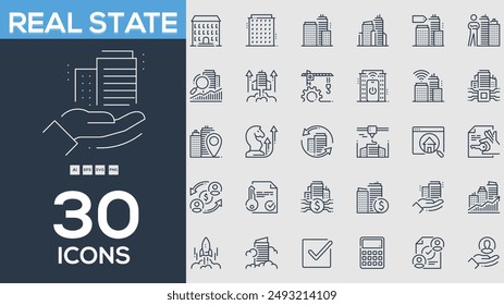 Real State icon collection Vector illustrator