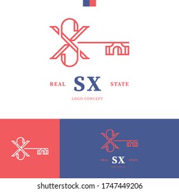 REAL STATE KEY HOUSE LOGO CONCEPT DESIGN