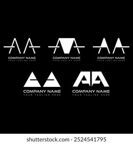 Concepto de diseño de logotipo inmobiliario con Latter AA. Un logotipo inmobiliario
