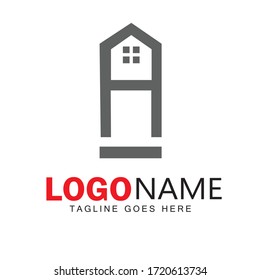 real state logo design & illustration vector art 