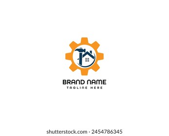 real state logo design modern style creative golden wordmark design 