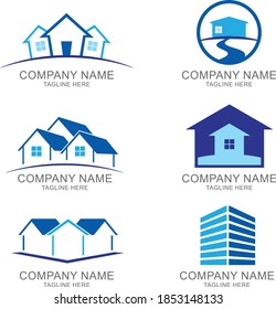 Real state logo design Templates & illustration vector art. These logo icons incorporate with abstract shape in the creative way.