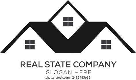 Real state logo design Templates illustration vector art. These logo icons incorporate with abstract shape in the creative way.