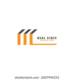 Real state logo design with white background