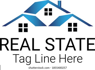 Real state logo free vector