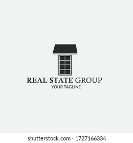 Real State Logo with style Modern for Construction ,architecture, residence , hotel , property business , home interior
