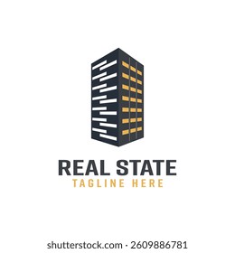 Real State Logo Vector Design 3d