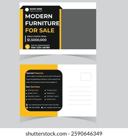 Real state  Postcard design template. Postcard real estate Or Morden Home Sale Postcard Template Design