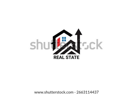 Real state unique logo design with victor file. I used 3 color's and unique shape 