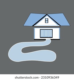 real stead home, House, vector.