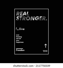 real stronger graphic vector for t-shirt