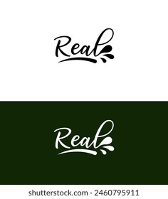Real Text based Logo Identity Sign Symbol Template  
