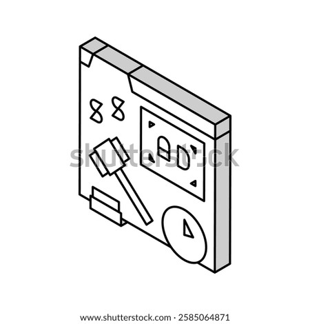 real time bidding isometric icon vector. real time bidding sign. isolated symbol illustration