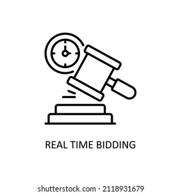 Real Time Bidding Vector Outline icons for your digital or print projects.