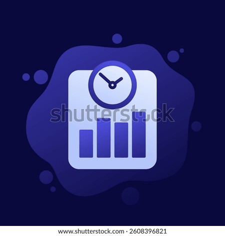 real time data icon, business analysis, vector design