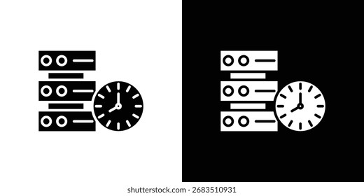 Real time data icon collection. Flat illustration of vector icon