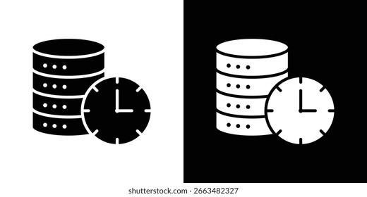 Real time data icon symbol sign, vector, eps 10