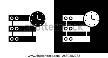Real time data icon symbol. simple design editable.