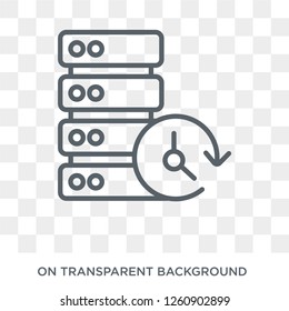 Real Time Data Icon. Trendy Flat Vector Real Time Data Icon On Transparent Background From General Collection. High Quality Filled Real Time Data Symbol Use For Web And Mobile