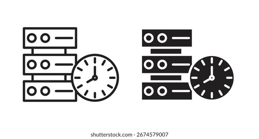 Vector de ícono de datos en tiempo real, signo y símbolo para Elementos de diseño, Sitio web o App.