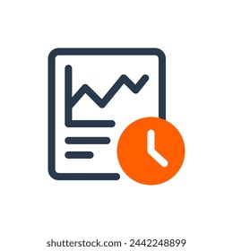 Real time Data Insights Driving Business Intelligence Solutions Vector Icon Illustration