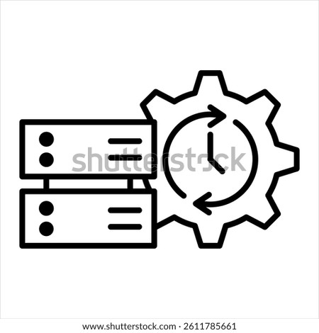 Real Time Data Line Icon Vector Illustration