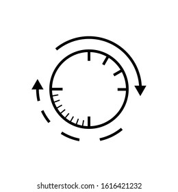 Real Time Data Outline Icon. Isolated Line Vector Illustration From General Collection.