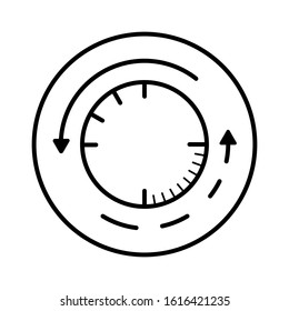real time data outline icon. isolated line vector illustration from general collection.