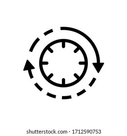 Real Time Data Outline Vector Icon. Analytics Illustration Sign. Technology Symbol.