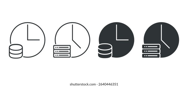 Real time data server icon. Illustration vector